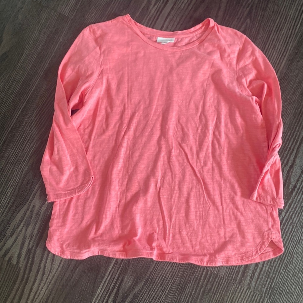 J. Jill Coral Pink Long Sleeve Top